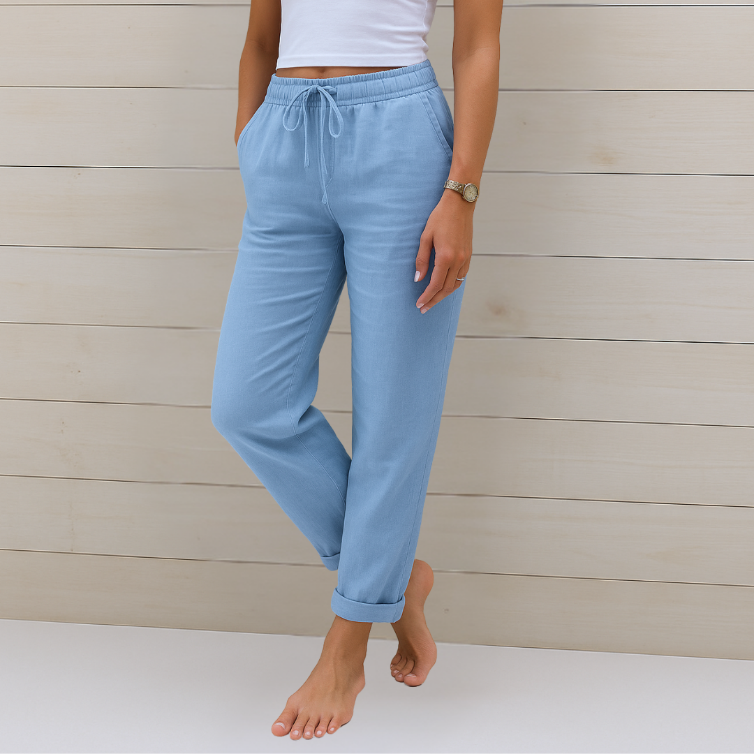 Zomerveld | Linnen-stretchbroek voor dames (1+1 GRATIS)