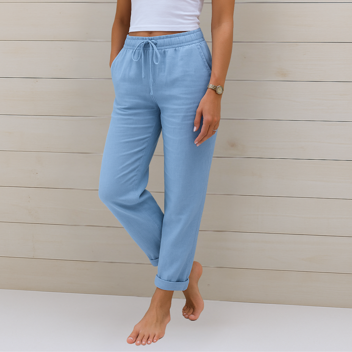 Zomerveld | Linnen-stretchbroek voor dames (1+1 GRATIS)
