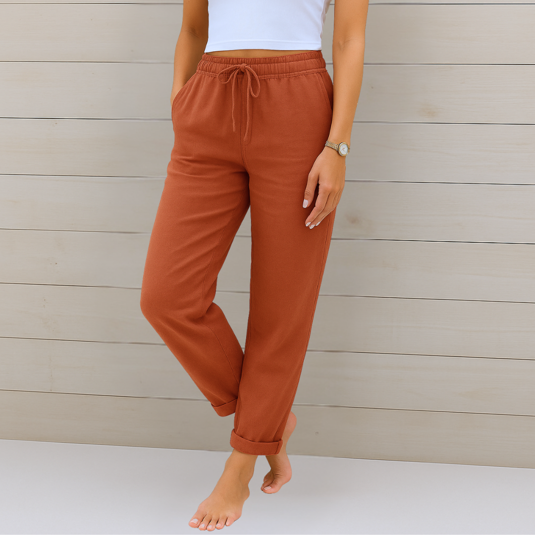 Zomerveld | Linnen-stretchbroek voor dames (1+1 GRATIS)