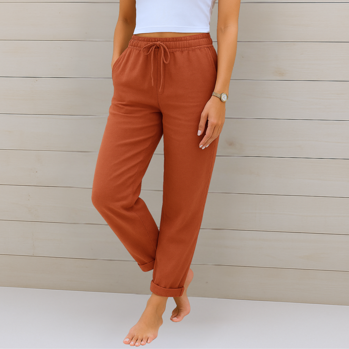 Zomerveld | Linnen-stretchbroek voor dames (1+1 GRATIS)