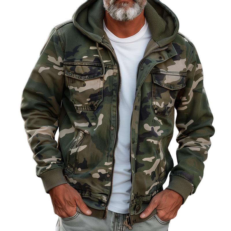 Beeckhvoven™ | Camouflage cargojack met capuchon