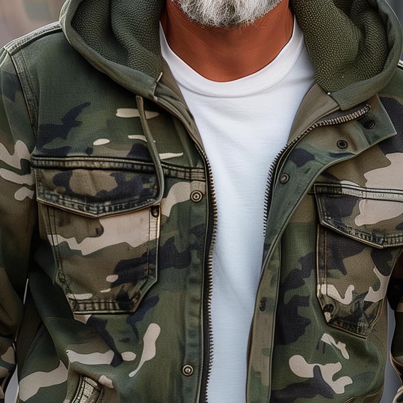 Beeckhvoven™ | Camouflage cargojack met capuchon