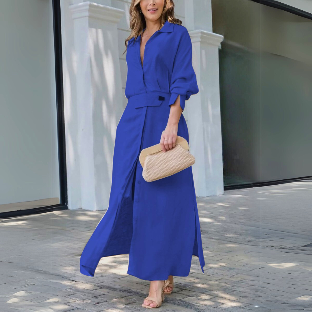 Beeckhoven™ | Elegante Maxi Jurk met V-Hals