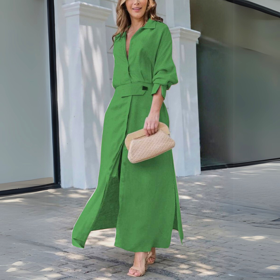 Beeckhoven™ | Elegante Maxi Jurk met V-Hals
