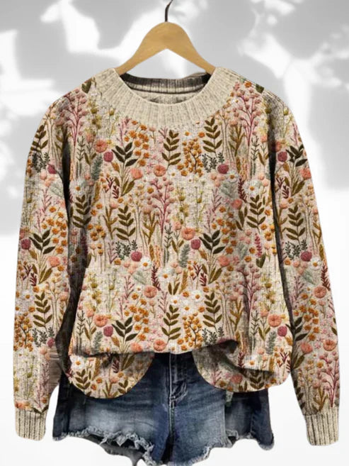 Nova™ |  Comfortabele trui met bloemenprint