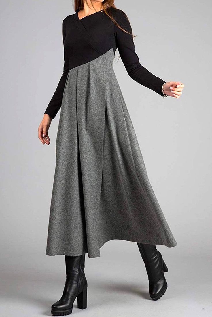 Casa™ | Maxi Jurk Met Lange Mouwen