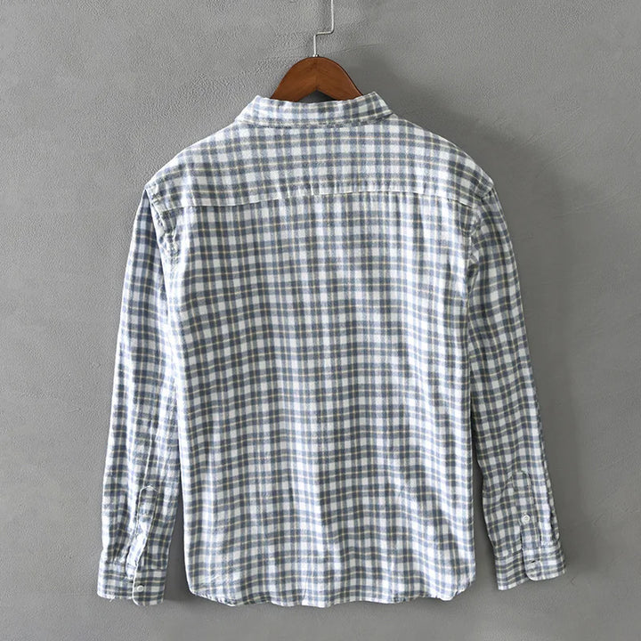 Beeckhoven™ | Linnen blouse met ruitpatroon