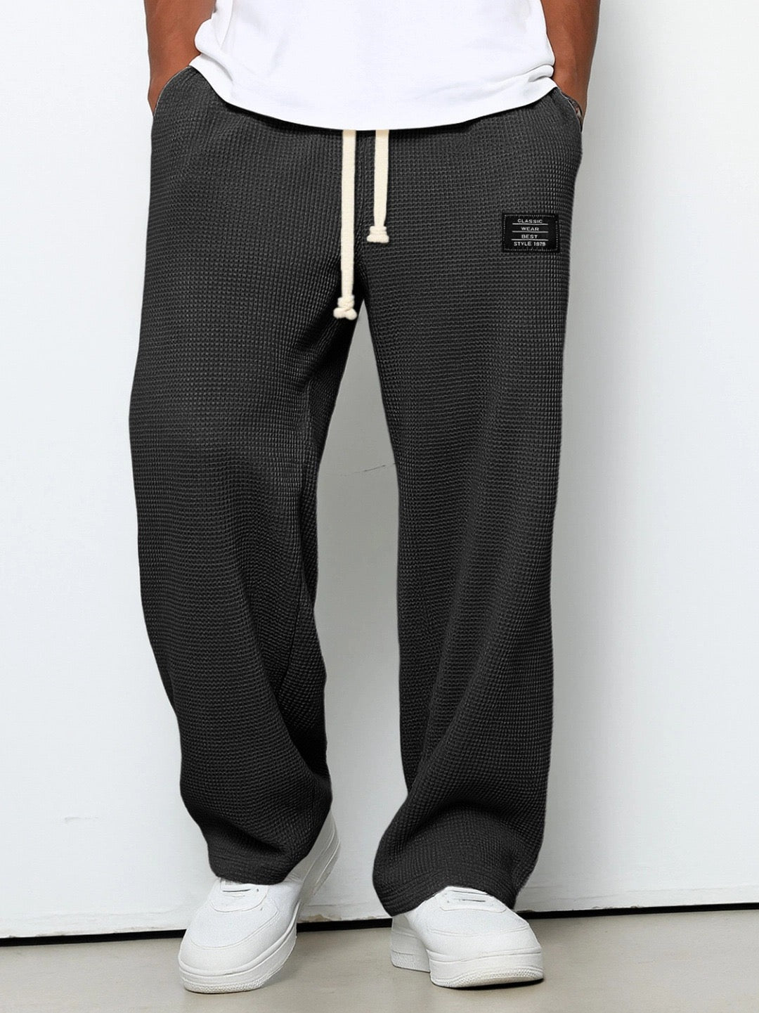 Beeckhoven™ | Wijde Broek Met Wafelpatroon