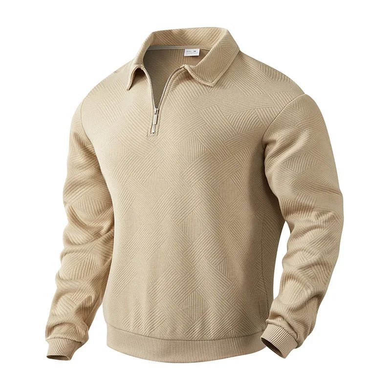 Beeckhoven™ | Heren Polo Shirt Met Visgraatpatroon