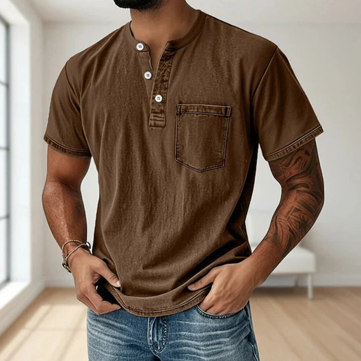 Beeckhoven™ | Vintage Mannen Shirt Met Borstzakje