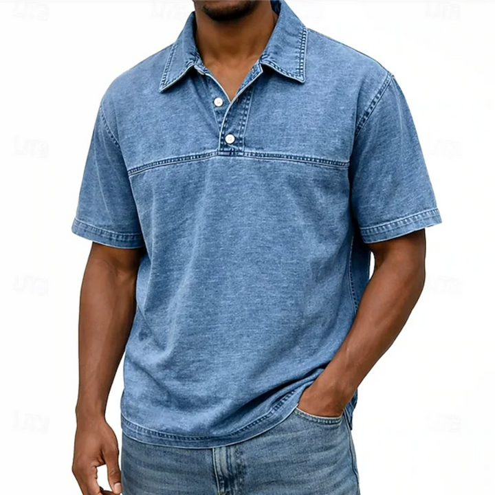 Beeckhoven™ | Vintage Gewassen Zomer Shirt Met Knopen