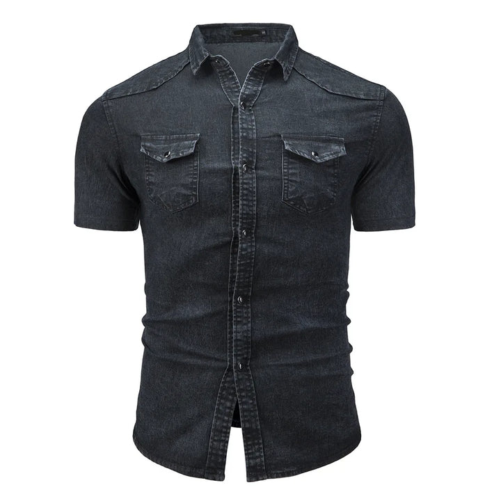 Beeckhoven™ | Denim Overhemd Met Korte Mouwen