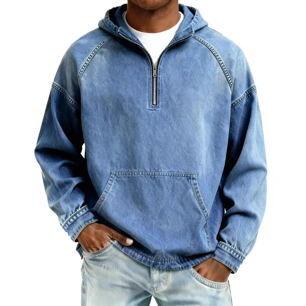 Beeckhoven™ | Tijdloos Denim Shirt Met Lange Mouwen & Capuchon