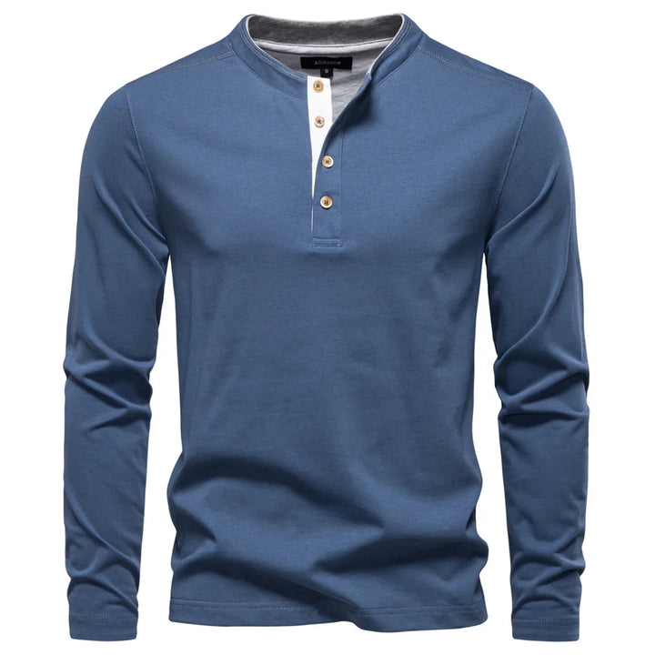 Beeckhoven™ | Henley Heren  Shirt Met Lange Mouwen