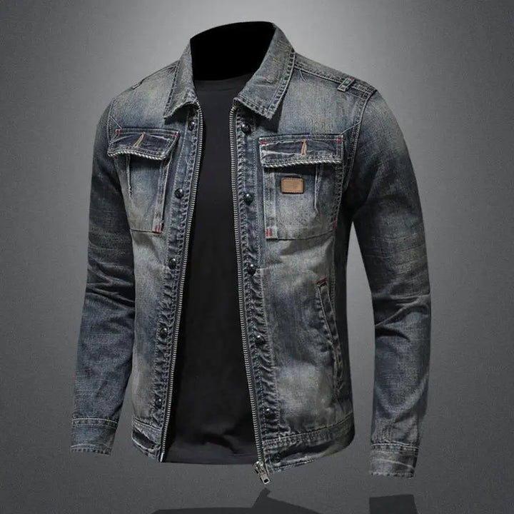 Cas | Casual spijkerjas met lange mouwen