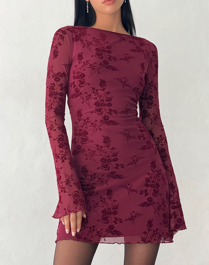 Sarah™ |  Bloemenjurk Met Lange Mouwen
