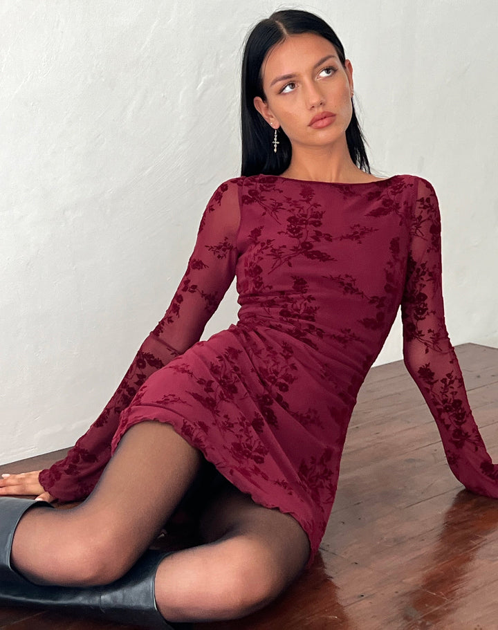 Sarah™ |  Bloemenjurk Met Lange Mouwen