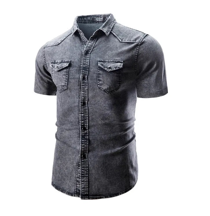 Beeckhoven™ | Denim Overhemd Met Korte Mouwen