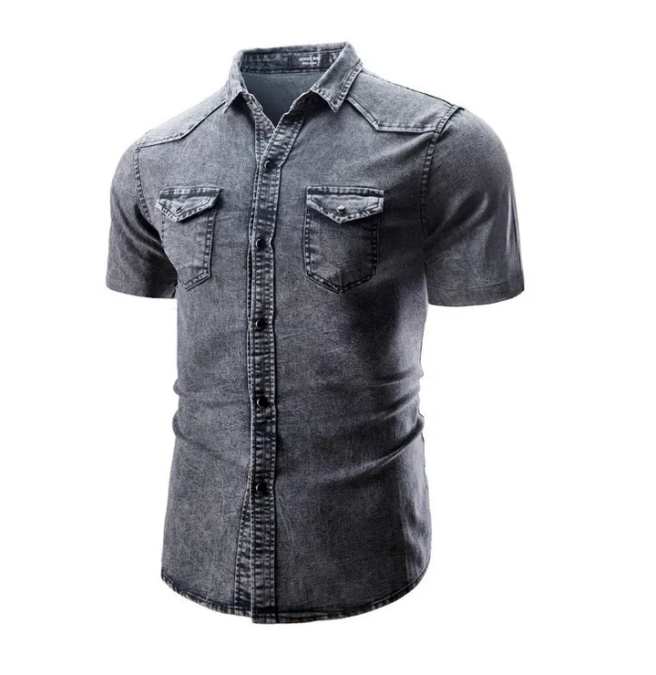 Beeckhoven™ | Denim Overhemd Met Korte Mouwen