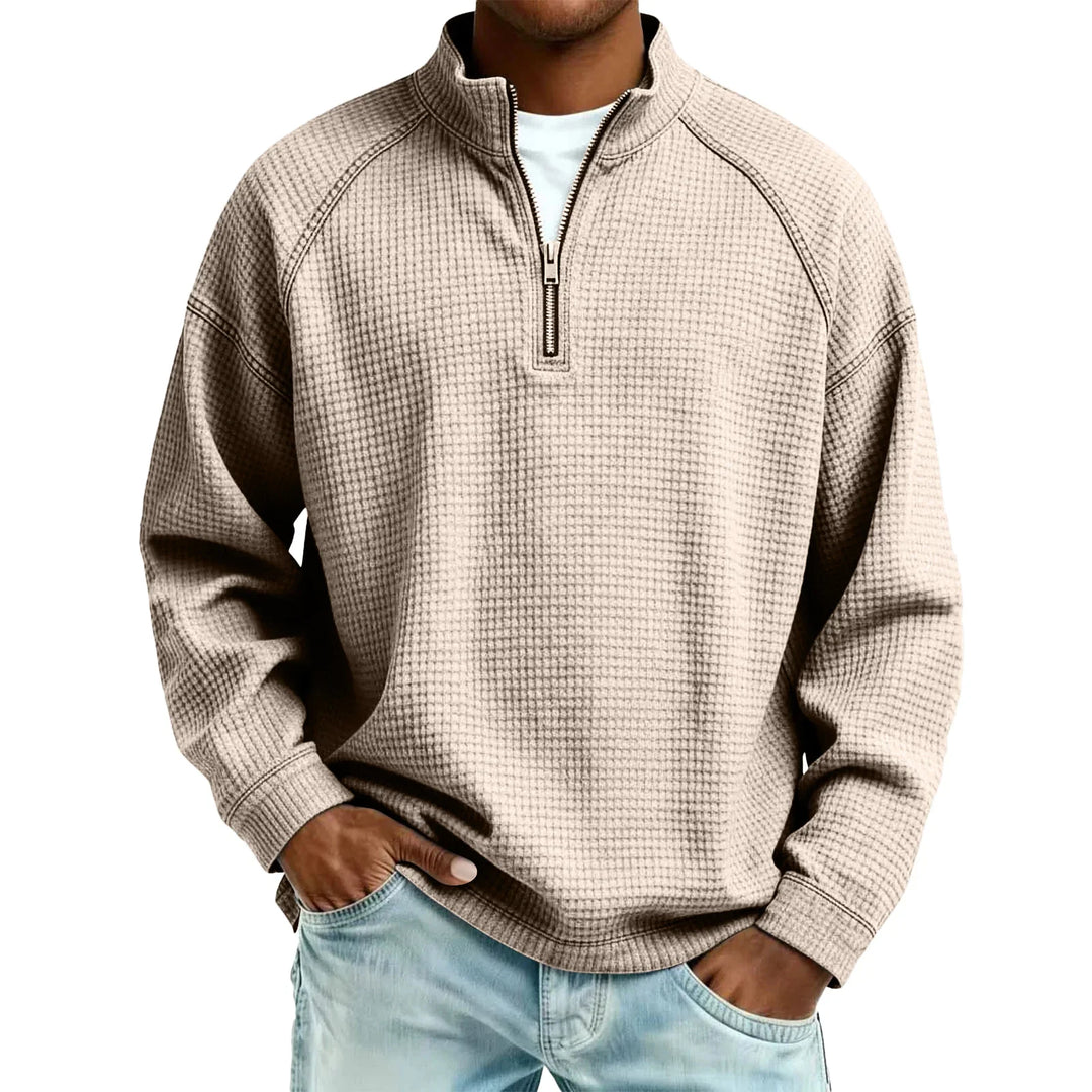 Beeckhoven™ | Wafelgebreid Mannen Sweatshirt