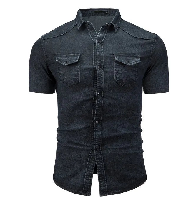 Beeckhoven™ | Denim Overhemd Met Korte Mouwen