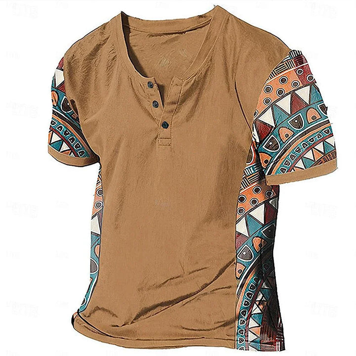 Beeckhoven™ | Vintage Tribal Henley Shirt voor Heren