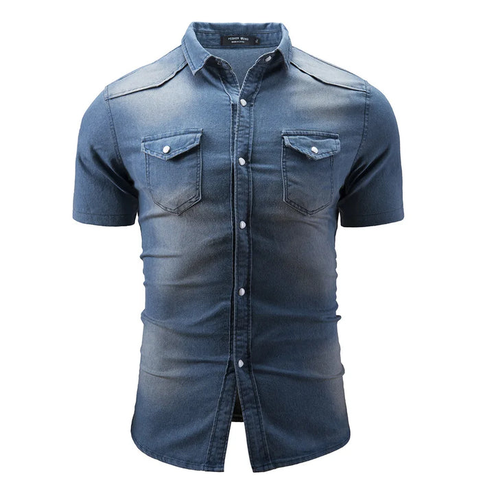 Beeckhoven™ | Denim Overhemd Met Korte Mouwen
