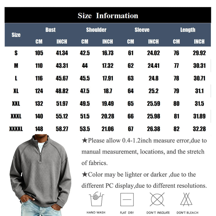 Beeckhoven™ | Wafelgebreid Mannen Sweatshirt