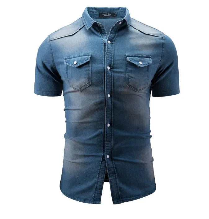 Beeckhoven™ | Denim Overhemd Met Korte Mouwen