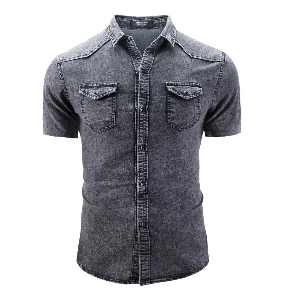 Beeckhoven™ | Denim Overhemd Met Korte Mouwen