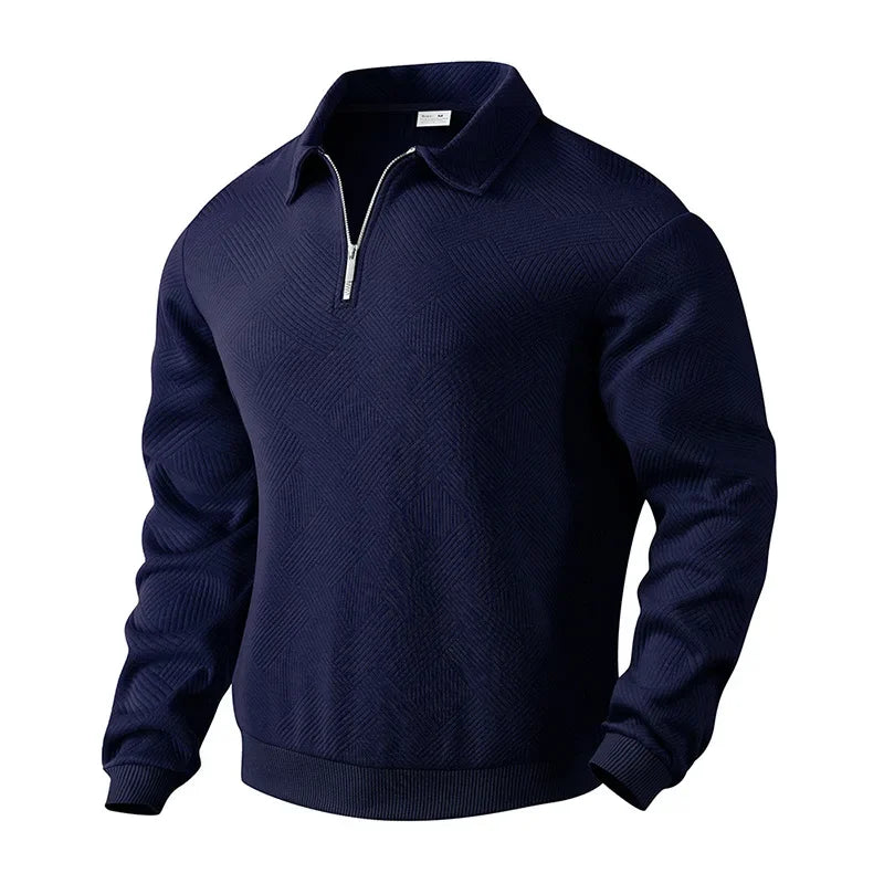 Beeckhoven™ | Heren Polo Shirt Met Visgraatpatroon