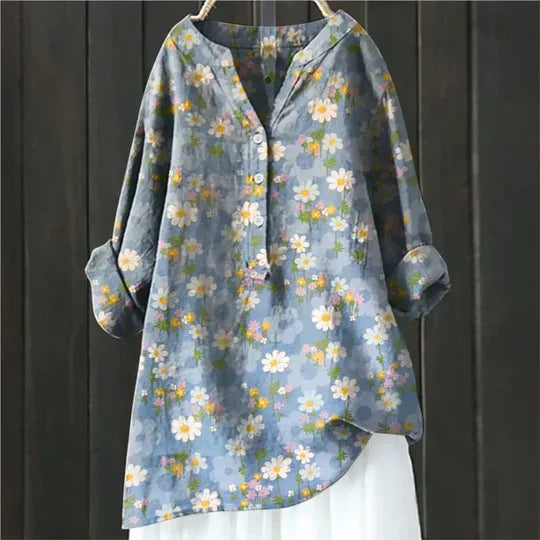 Beeckhoven™ | Elegante Linnen Damesblouse – Luchtig & Stijlvol