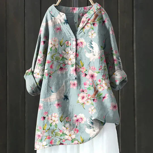 Beeckhoven™ | Elegante Linnen Damesblouse – Luchtig & Stijlvol